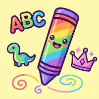 ABC, Dino & Princess Coloring